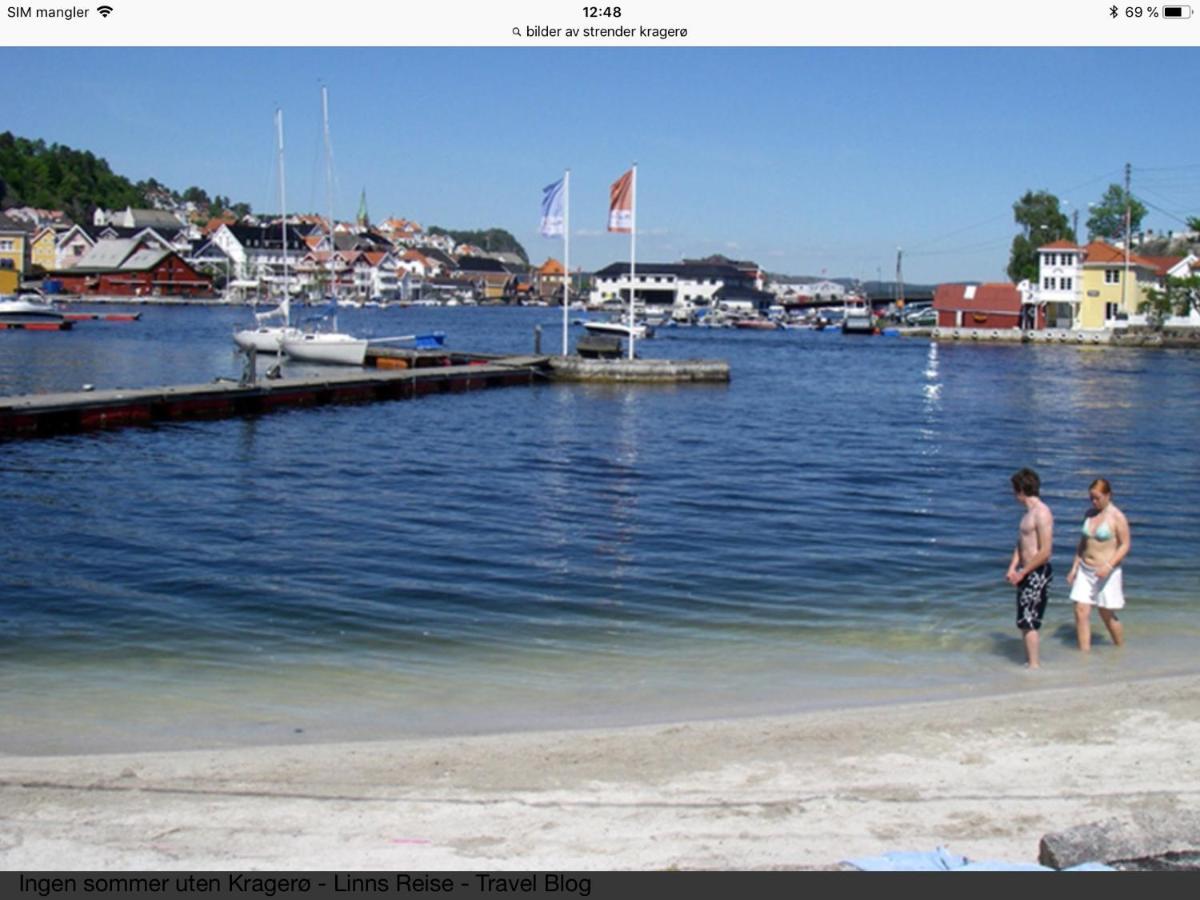 Kragero Hytte Havsutsikt Exterior foto